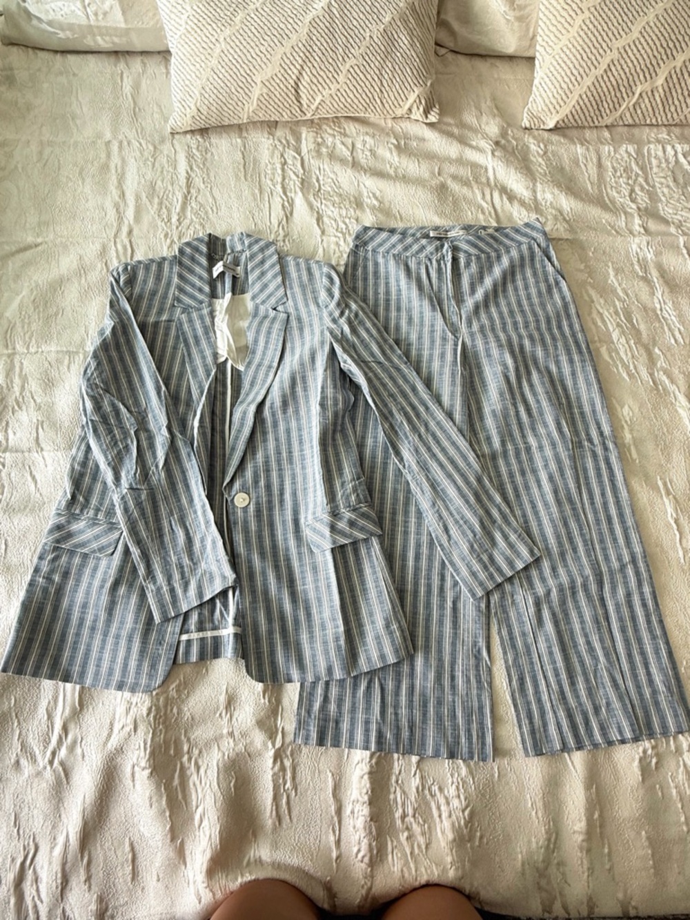 Perspective White Blazer with Spare Button